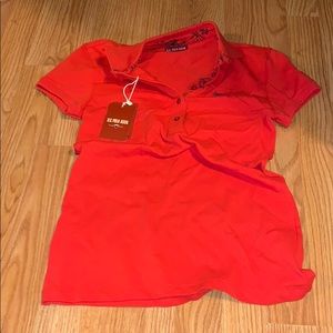 US red polo shirt